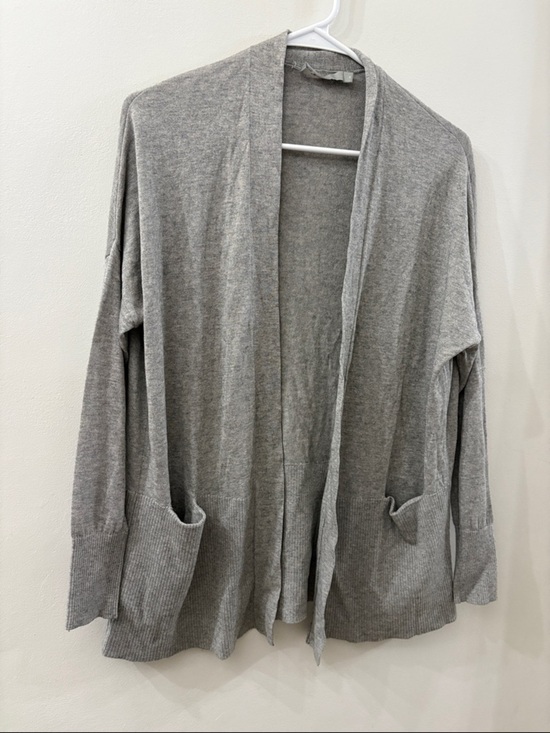 Vince Sweaters - Vince Open-Front Gray Women's Cardigan Sweater - size XS - silk and cashmere